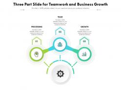 Three Part Slide For Team Work And Business Growth