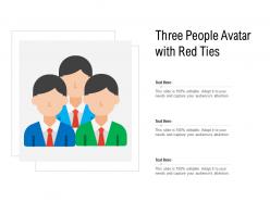 Three people avatar with red ties
