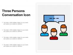 Three persons conversation icon