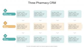 Three Pharmacy CRM In Powerpoint And Google Slides Cpb