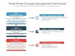 Three phase change management techniques
