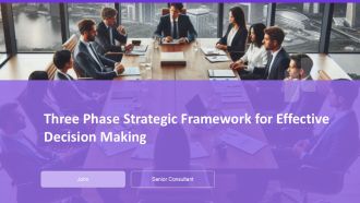 Three Phase Strategic Framework For Effective Decision Making PPT Graphics AT