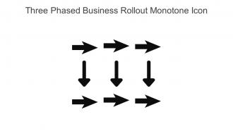 Three Phased Business Rollout Monotone Icon In Powerpoint Pptx Png And Editable Eps Format