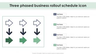 Three Phased Business Rollout Schedule Icon