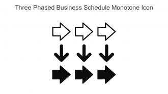 Three Phased Business Schedule Monotone Icon In Powerpoint Pptx Png And Editable Eps Format
