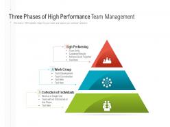 Three phases of high performance team management