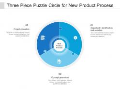Three Piece Puzzle Circle For New Product Process