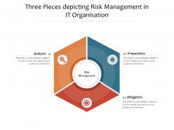 Three pieces depicting risk management in it organisation