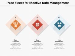 Three pieces for effective data management