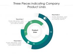 Three pieces indicating company product lines
