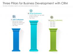 Three pillars for business development with crm