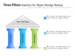 Three pillars graphics for object storage backup infographic template