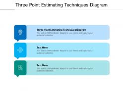 Three point estimating techniques diagram ppt powerpoint presentation model graphics design cpb