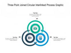 Three point joined circular interlinked process graphic