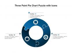 Three point pie chart puzzle with icons