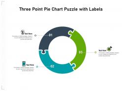 Three point pie chart puzzle with labels