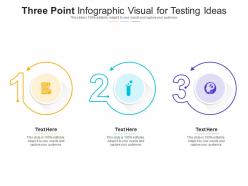 Three point visual for testing ideas infographic template