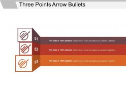 Three points arrow bullets