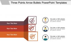 Three points arrow bullets powerpoint templates