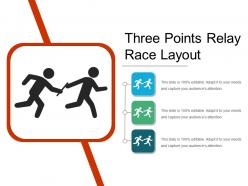 Three points relay race layout