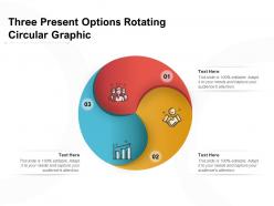Three present options rotating circular graphic