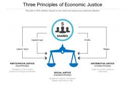Three principles of economic justice