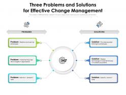 Three problems and solutions for effective change management