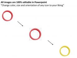 Three process business application flat powerpoint design