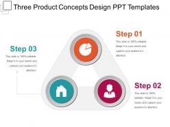 Three product concepts design ppt templates