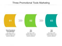 Three promotional tools marketing ppt powerpoint presentation infographic template cpb
