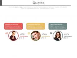 Three quotes for business planning powerpoint slides
