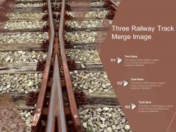 Three railway track merge image