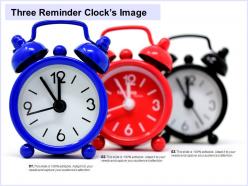 Three reminder clocks image