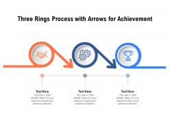 Three rings process with arrows for achievement