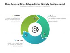 Three segment circle for diversify your investment infographic template