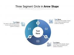 Three segment circle in arrow shape