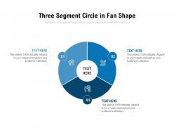 Three segment circle in fan shape