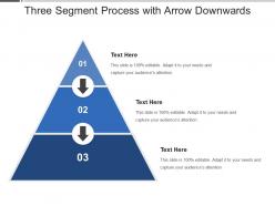 Three segment process with arrow downwards
