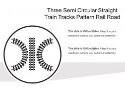 Three Semi Circular Straight Train Tracks Pattern Rail Road