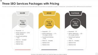 Three Seo Services Packages With Pricing