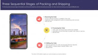 Three Sequential Stages Of Packing And Shipping