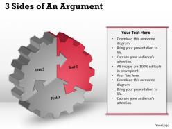Three sides af an argument powerpoint templates