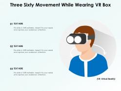 Three sixty movement while wearing vr box