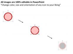 Three sliders for percentage representation flat powerpoint design