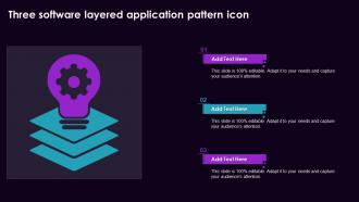 Three Software Layered Application Pattern Icon