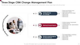 Three Stage CRM Change Management Plan How To Improve Customer Service Toolkit