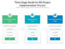 Three stage model for bis project implementation process