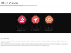 Three staged business vision analysis powerpoint slides