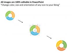 Three staged circular process diagram flat powerpoint design