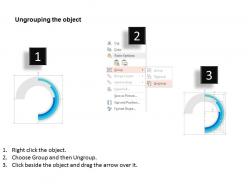 Three staged option representation flat powerpoint design